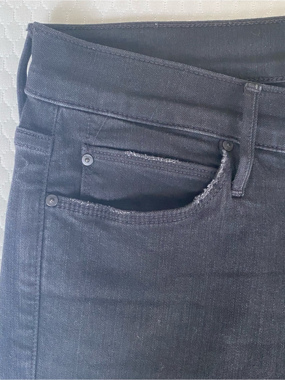 Mother: Denim- Black Mid-Rise Dazzler - Picture 7 of 9
